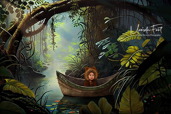 Marisela Fant | Picture Moments Rain forest boat with fox