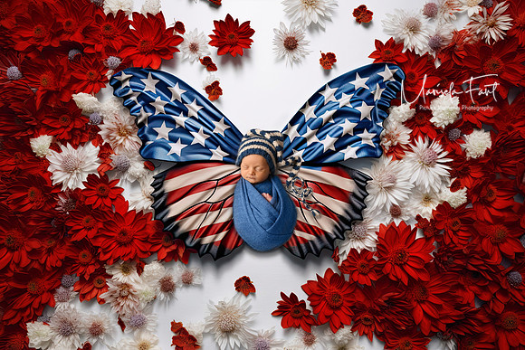4th of July Newborn Composition Picture Moments Photography | Marisela Fant | Digital Compositions 1